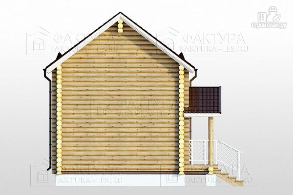 Фото 3: проект дом из бревна с крыльцом