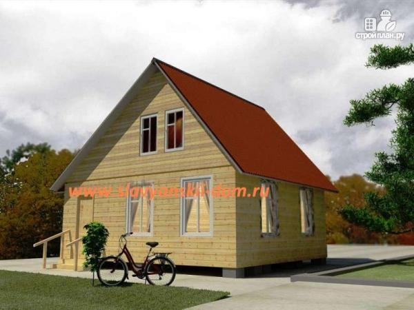Фото 1: проект деревянный дом 6х7 из бруса