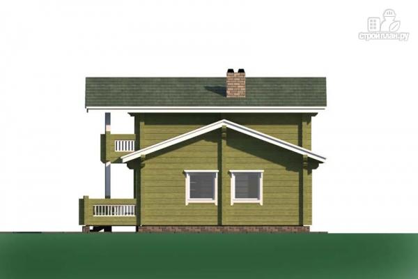 Фото 5: проект дом из дерева с террасой и балконом