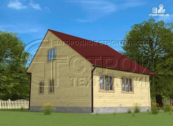 Фото 3: проект загородный дом 6х7 м с верандой 21 м2 и крыльцом