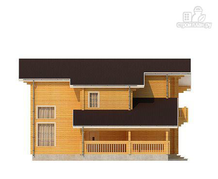Фото 5: проект двухэтажный дом из клееного бруса с террасой