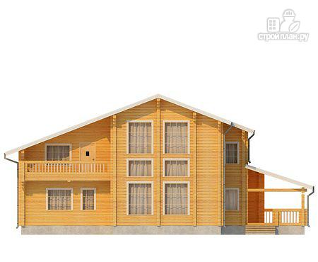 Фото 4: проект двухэтажный дом из клееного бруса с террасой
