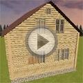 Видео Дом из бруса 7х8 с крыльцом и балконом, проект "Соловьиная роща"