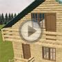 Видео Проект дома из бруса "Флора". 3d-визуализация проекта