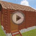 Видео Проект сруба бани из бревна "Ярило". 3D-визуализация проекта